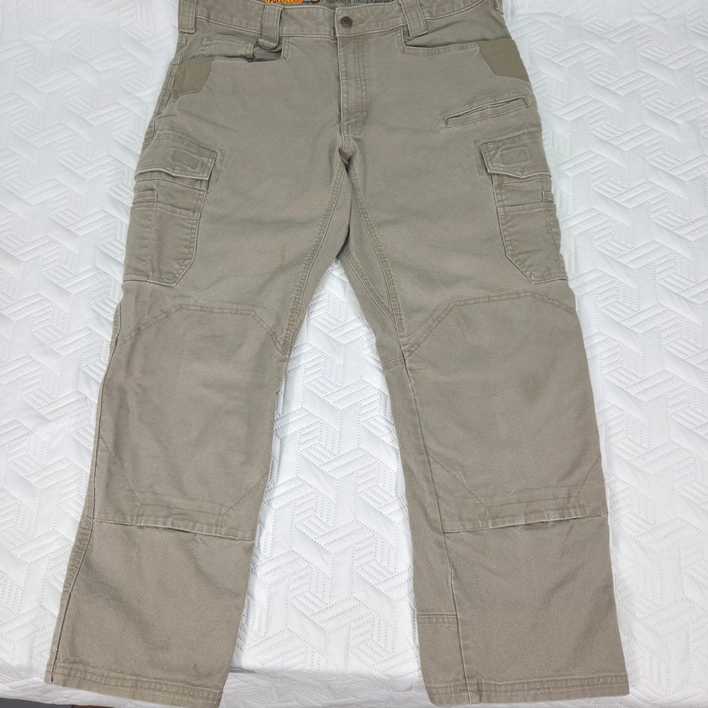 Noble Outfitters Pants Hammer Drill Canvas Cargo Mens 36x30 Khaki FullFlexx HD - Picture 3 of 11